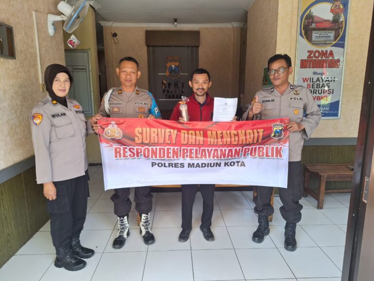 Survey Indek Kepuasan Masyarakat, Responden Menyatakan Sangat Baik Dengan Pelayanan Polres Madiun Kota