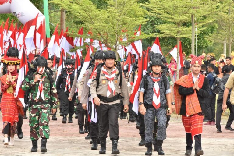Polda Kepri Gelar kibar Kebangsaan Merah Putih, Sabut Hari kemerdekaan ke-78