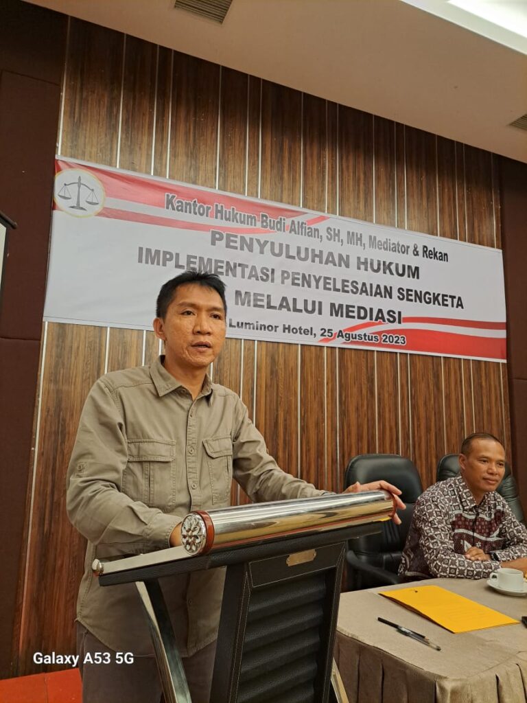 Pentingnya Belajar Hukum, Budi Alfian & Rekan Adakan Penyuluhan Hukum Tentang Implementasi Penyelesaian Melalui Mediasi
