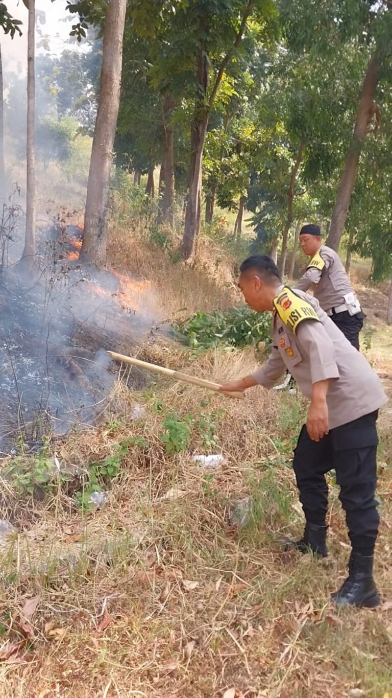 Polsek Majalengka Kota dan Tim Gabungan Berhasil Padamkan Kebakaran Lahan dan Hutan di Lingkungan Margaluyu