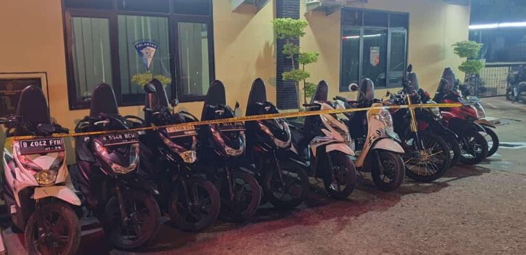 Pihak Kepolisian Amankan Belasan Kendaraan Bermotor Yang di Duga Hasil Curian