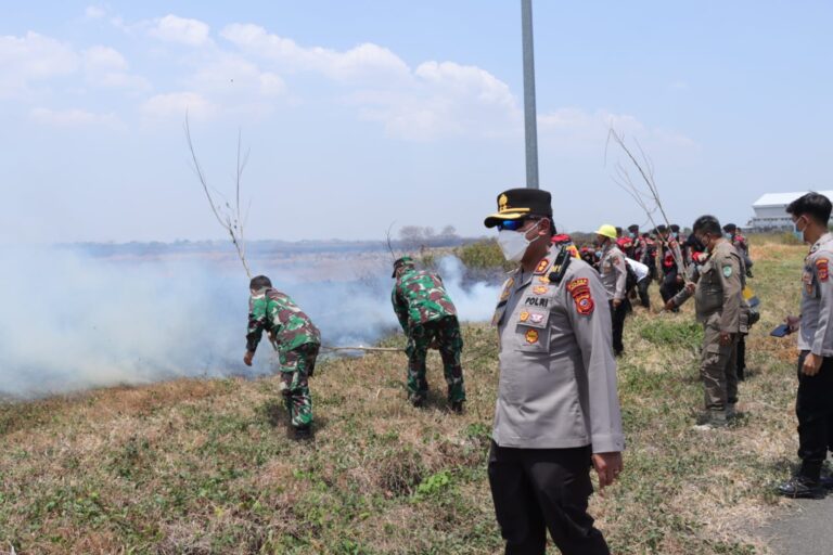 Kapolres Majalengka dan Tim Gabungan Berhasil Padamkan Kebakaran di Area Lahan BIJB Kertajati