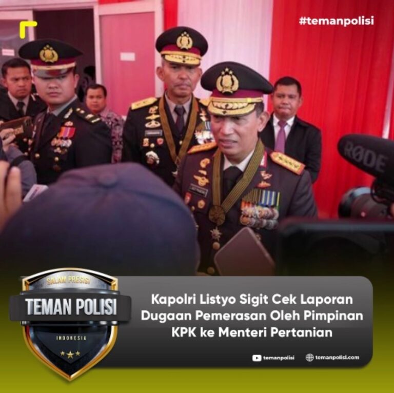 Kapolri Tanggapi Dua Surat Panggilan Pemeriksaan Kepada Ajudan Mentri Pertanian