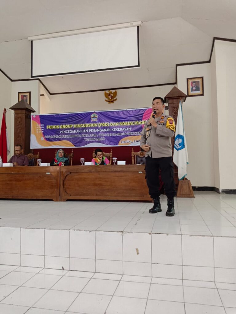Polres Kendal Gelar FGD dan Sosialisasi Pencegahan serta Penanganan Kekerasan di Kalangan Pelajar