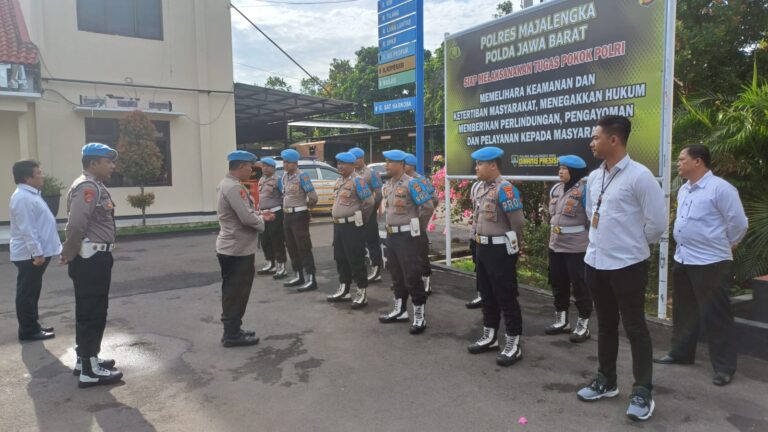 Kasi Propam Polres Majalengka Pimpin Apel Pagi, Tekankan Kedisiplinan dan Kekompakan