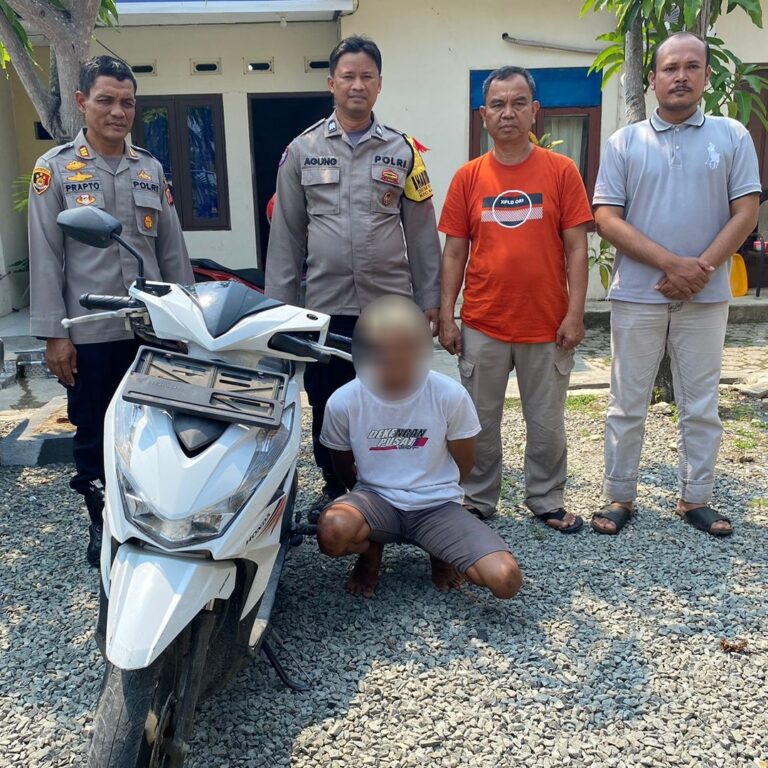 Kurang Dari 12 Jam, Unit Reskrim Polsek Karangampel Tangkap Pelaku Curanmor
