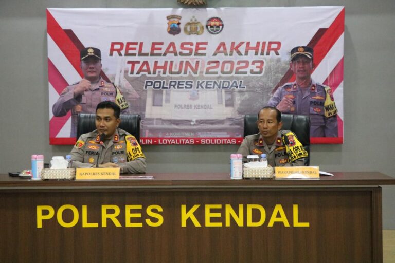 Polres Kendal Gelar Release Akhir Tahun Ungkap Capaian 85,1% Penyelesaian Perkara Sepanjang Tahun 2023