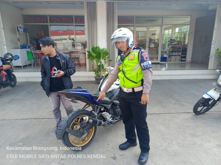 Sat Lantas Polres Kendal Tindak Tegas, Pengguna Knalpot Brong