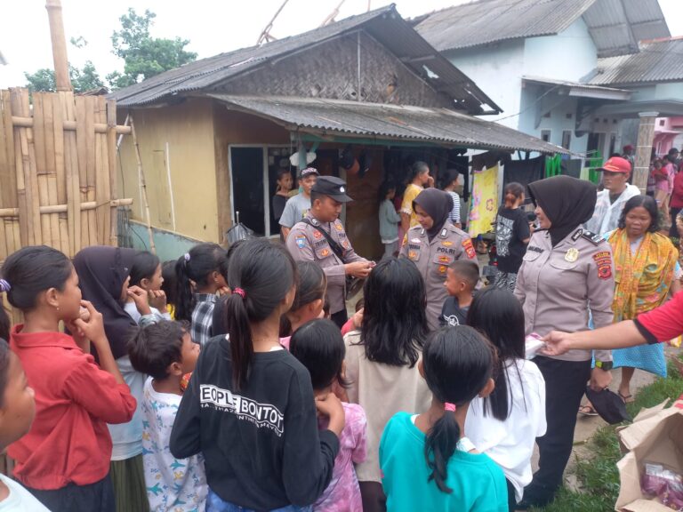 Polres Indramayu Gelar Trauma Healing Bagi Anak-Anak Korban Angin Puting Beliung
