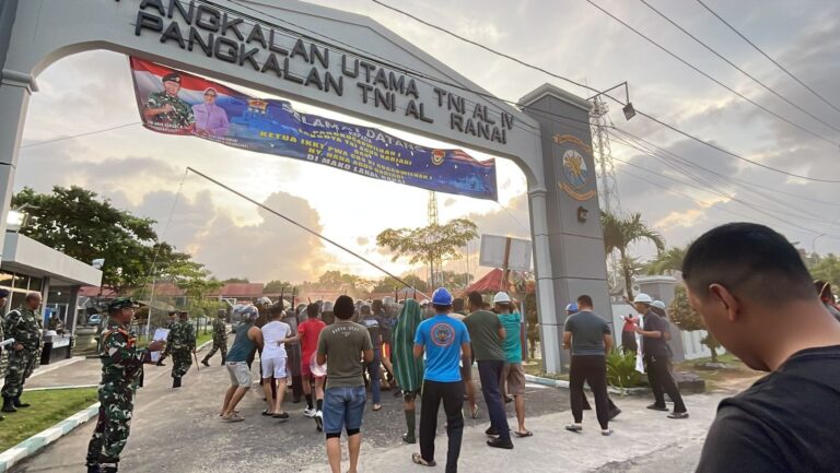 Pangkalan TNI AL Lanal Ranai Gelar simulasi Demo dalam rangka Uji Gladi Tugas Tempur Tingkat P1 dan P2.