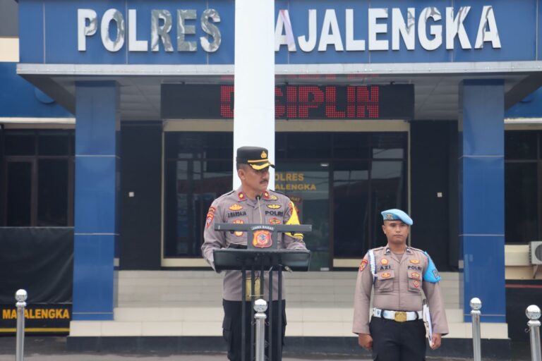 Kabag Ops Kompol Jaja Gardaja Pimpin Apel Pagi Menjelang Pemilu 2024