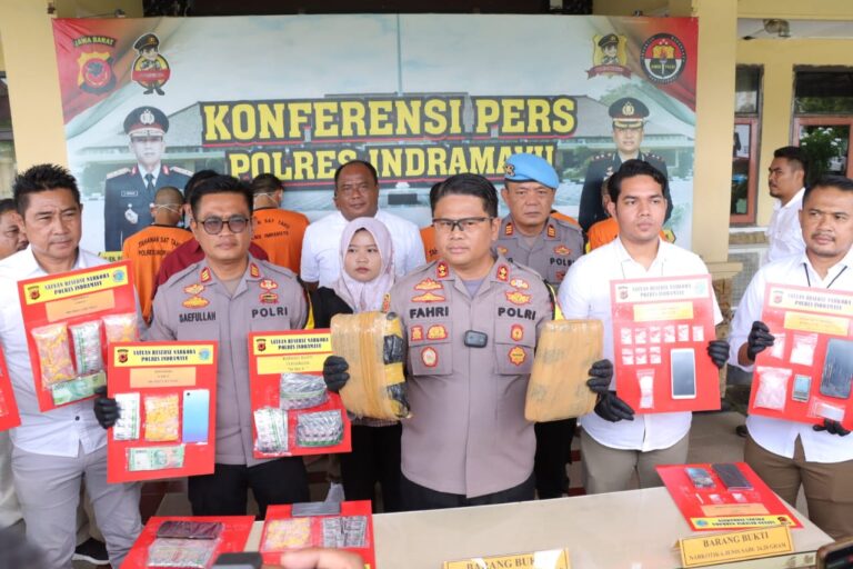 Konsisten Memberantas Peredaran Narkoba : Polres Indramayu Amankan 24 Gram Sabu dan 2 Kg Ganja Kering