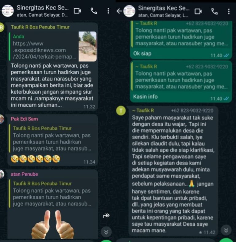 Marah Diberitakan Tentang TPT-Des, Ketua BPD Penuba Timur Tuding Wartawan Tak Dapat Bantuan Pribadi