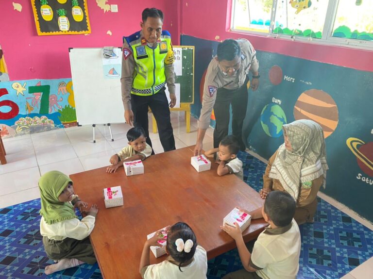 Satlantas Polres Lingga, Ajarkan Tertib Lalulintas Sejak Usia Dini