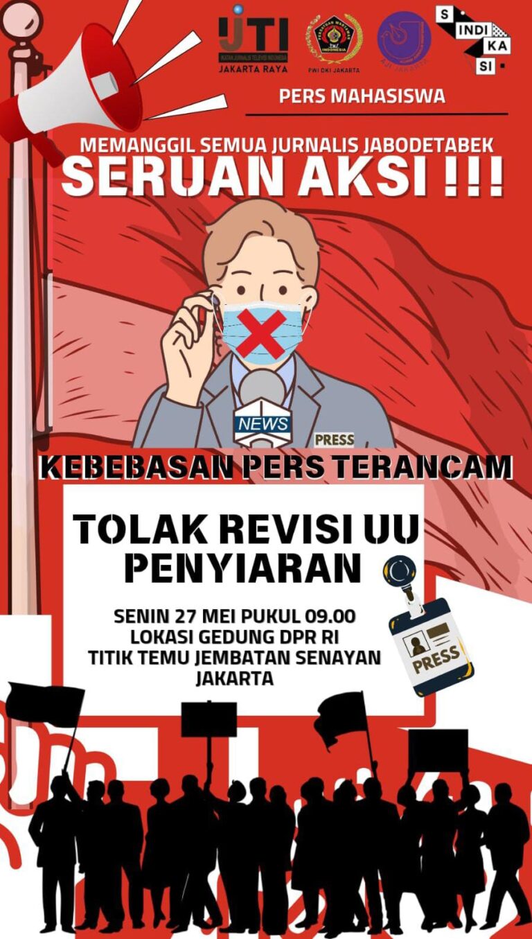 Aktivis Serta Organisasi Pers Gelar Aksi Tolak Revisi RUU Penyiaran