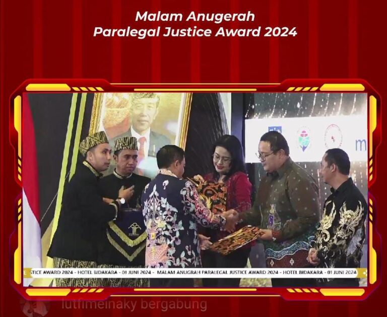Enam Lurah Kota Yogya Sabet Penghargaan di Ajang Anugerah Paralegal Justice Award 2024