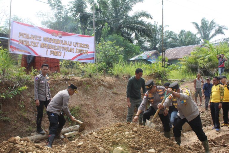 “Polisi Membangun Desa”(PMD), Program Unggulan Polres Bengkulu Utara Jelang Hari Bhayangkara Ke-78