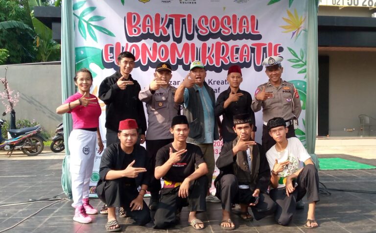 Bhakti Sosial Ekonomi Kreatif Bersama Wakapolsek Gunung Sindur AKP Lukito Sadoto AMD