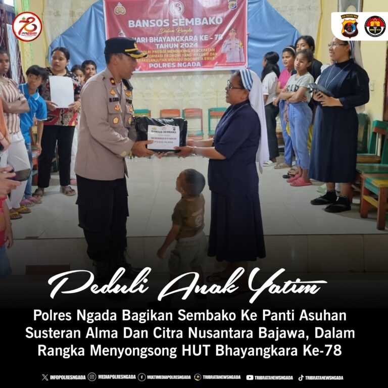 Polres Ngada Gelar Bansos Sembako Untuk Anak Panti Asuhan Dan Disabilitas