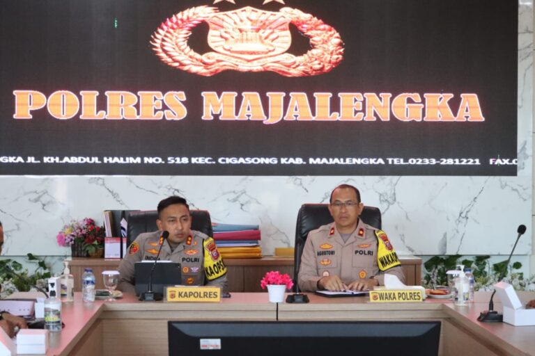 Kapolres Majalengka Ikuti Rapat Anev TW II dan Launching TW III Program Beyond Trust Presisi 2024