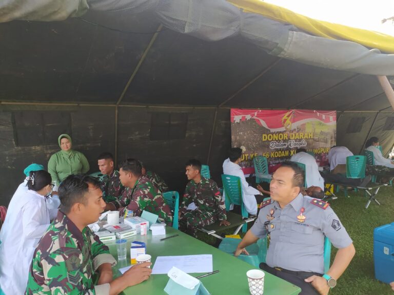 Sambut HUT Kodam XII/TPR ke -66, Kodim 1209/Bky Gelar Donor Darah