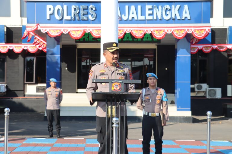 Kabag Ops Polres Majalengka Pimpin Apel Pagi, Tekankan Kesiapsiagaan Menghadapi Musim Kemarau