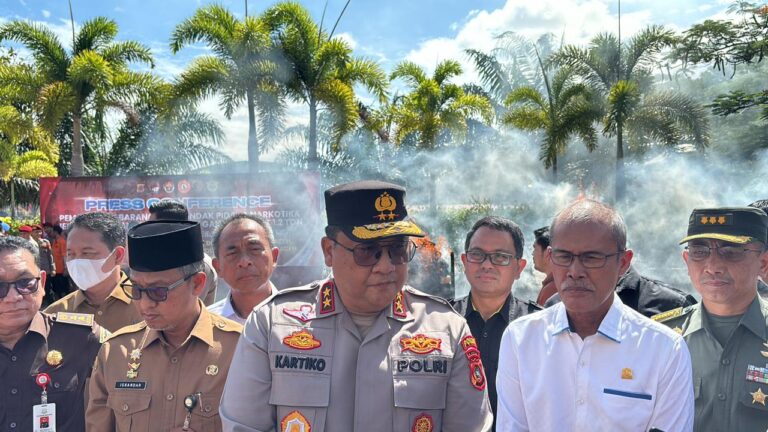 Polda Aceh Musnahkan Barang Bukti Sabu 226 Kg dan Ganja 1,2 Ton