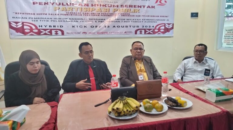 Kemenkumham dan Hade Indonesia Raya Cibinong Adakan Penyuluhan Hukum Serentak tentang Partisipasi Publik atas Rancangan Perpres