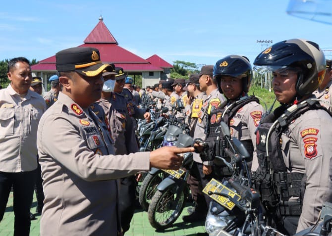 Pastikan Keamanan Pilkada 2024, Polres Kubu Raya Gelar Apel Kesiapan Operasi Mantap Praja