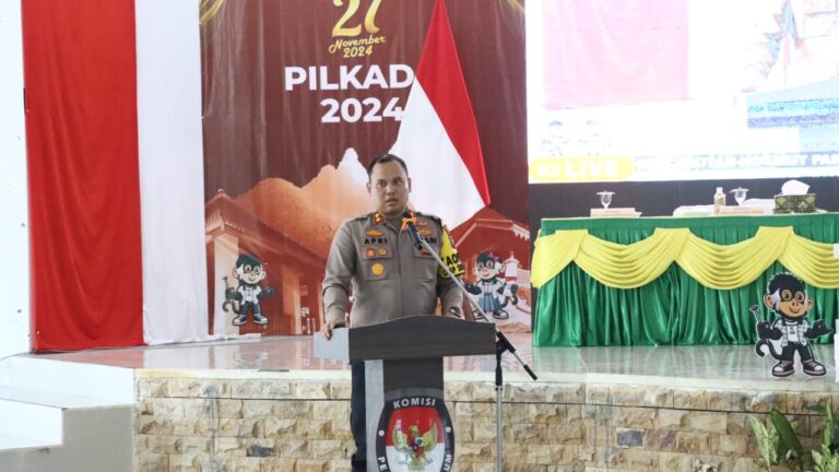 Polres Lingga Amankan Proses Tahapan Pencabutan Nomor Urut Paslon Pilkada 2024