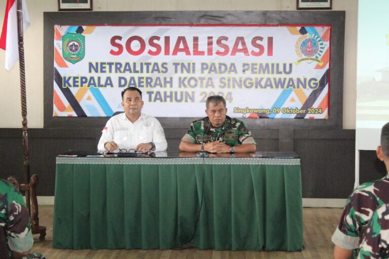 Kodim 1202/Singkawang Laksanakan Kegiatan Sosialisasi Netralitas TNI Pada Pilkada 2024.