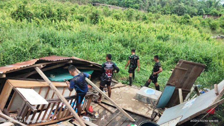 Bahu-Membahu Bersama, Satgas Pamtas Yonzipur 5/ABW Ringankan Kesulitan Warga binaan