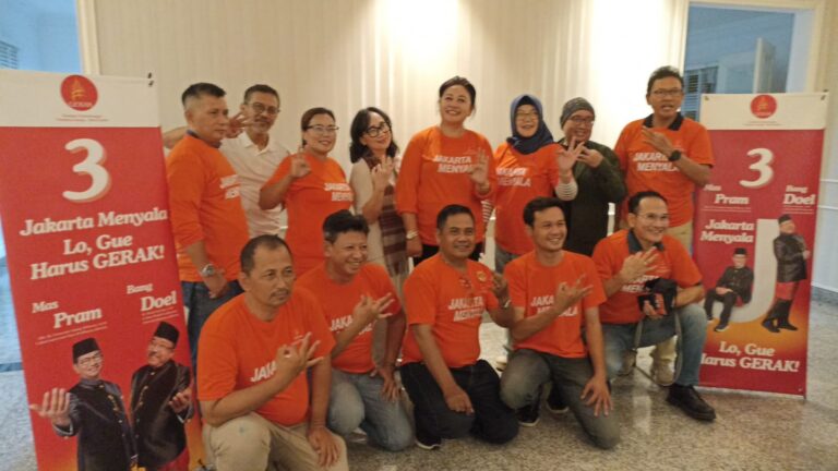 Relawan Gerak Ingin Menangkan Paslon Mas Pram dan Bang Doel Satu Putaran