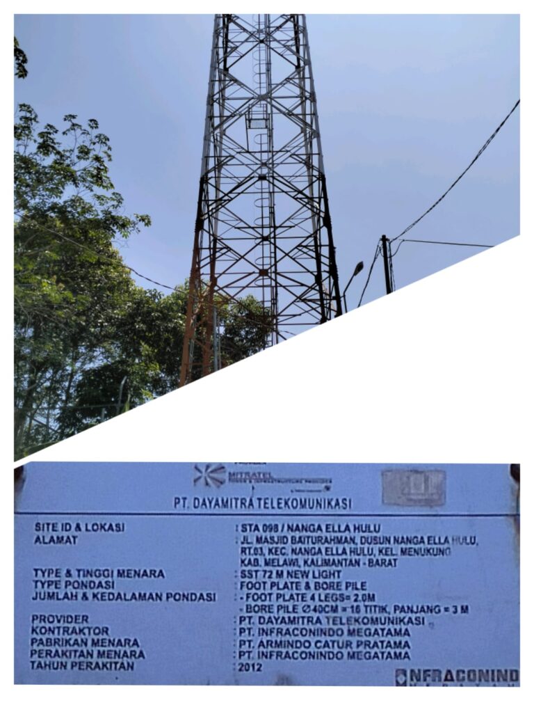 Lapor Pak Presiden dan Kominfo Desa Ella Hulu Kabupaten Melawi Kalbar Tower Jaringan Telkomsel Acap kali Tidak Berfungsi