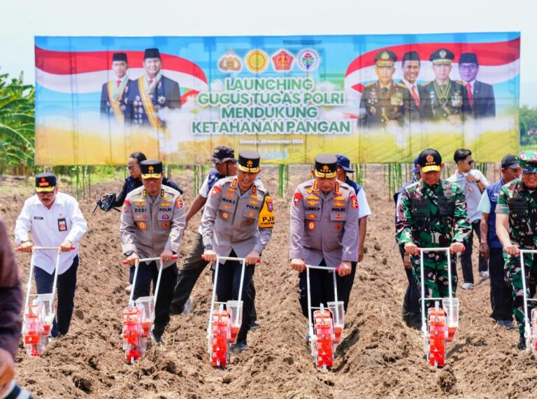 Resmi Diluncurkan, Gugus Tugas Polri Dukung Ketahanan Pangan Langsung Tancap Gas