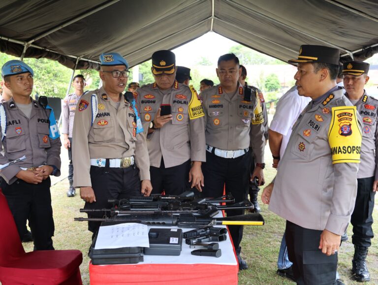 Cegah Penyalahgunaan Senjata  Polda Kalteng Cek Senpi Dan Amunisi Dinas Personel