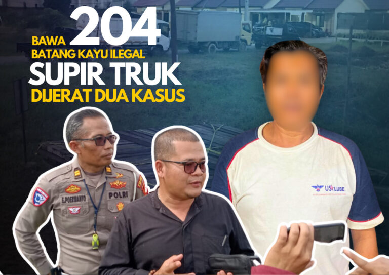 Bawa 204 Batang Kayu Ilegal, Supir Truk Di Kubu Raya Dijerat Dua Kasus