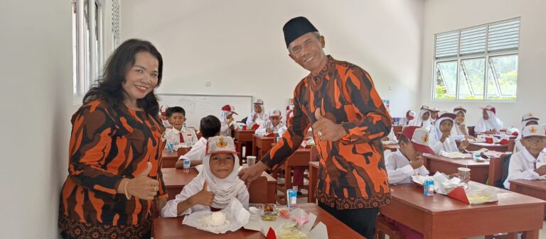 Pemuda Pancasila Kabupaten Lingga Laksanakan Kegiatan Makan Bergizi Gratis,MBG.Di Sekolah SD 011 Senempek,