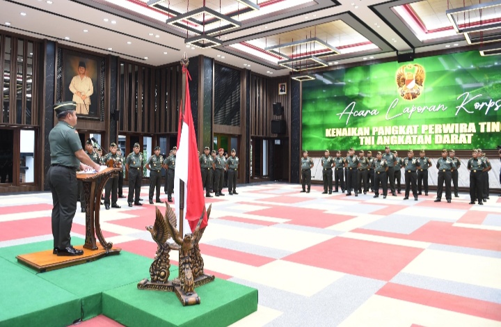 Kasad Pimpin Kenaikan Pangkat 18 Pati TNI AD