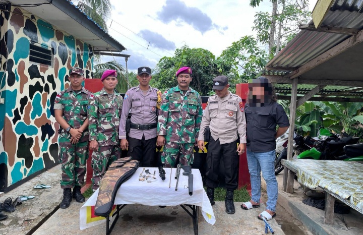 Gagalkan Penyelundupan Senjata Rakitan di Perbatasan Indonesia – Malaysia Oleh Pos Satgas Perbatasan Sebatik – Satgas Marinir TNI AL Ambalat XXX