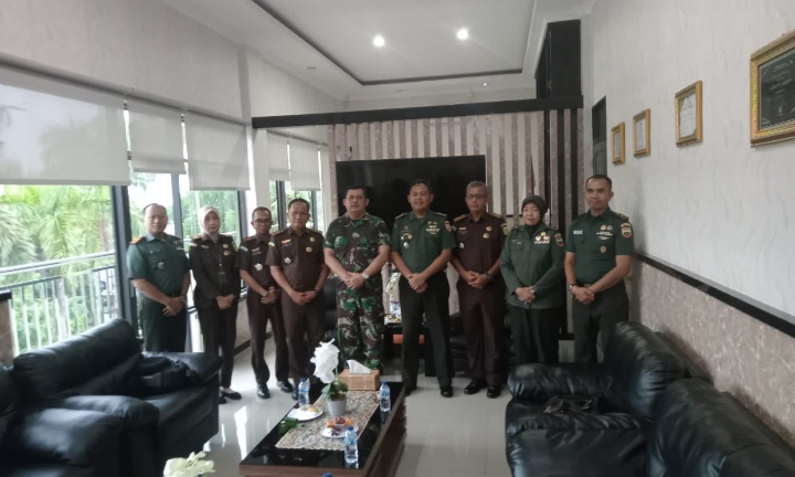 Wakili Dandim, Kasdim 0315/Tanjungpinang Terima Kunjungan Kerja Aspidmil Kejati Riau