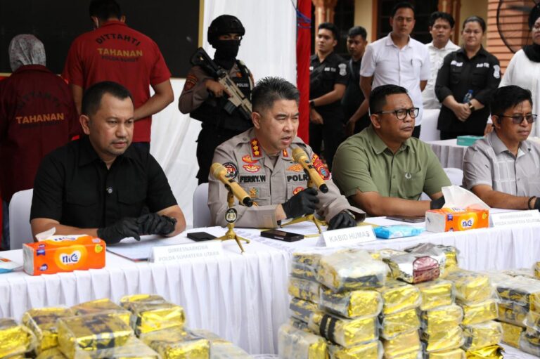 Polda Sumut Gagalkan Peredaran 100 Kg Sabu Dalam Bungkus Kopi
