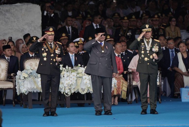 Panglima TNI Hadiri Peringatan Hari Bhayangkara ke-79 di Silang Monas