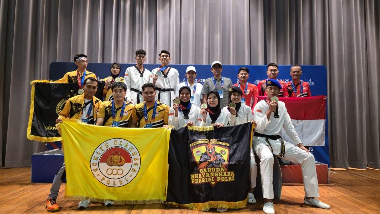 Polri Berprestasi di Kancah Global: 9 Medali Taekwondo Diboyong dari World Police and Fire Games 2025