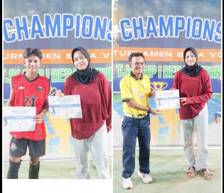Tya dan Nadi Dinobatkan Menjadi Pemain Muda Berbakat di Turnamen Bola Voli TJK Cup I