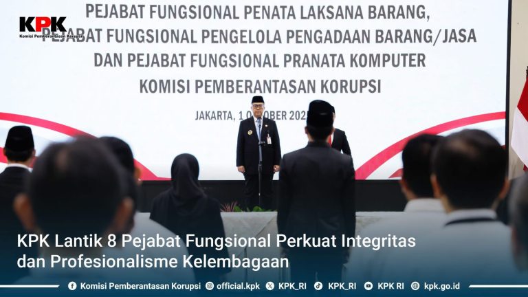 KPK Melantik Delapan Pejabat Fungsional Baru di Gedung Merah Putih KPK,