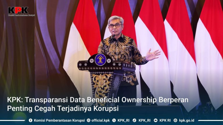 Ketua KPK Setyo Budiyanto menegaskan pentingnya keterbukaan data Pemilik Manfaat (Beneficial Ownership atau BO) sebagai instrumen pencegahan korupsi.