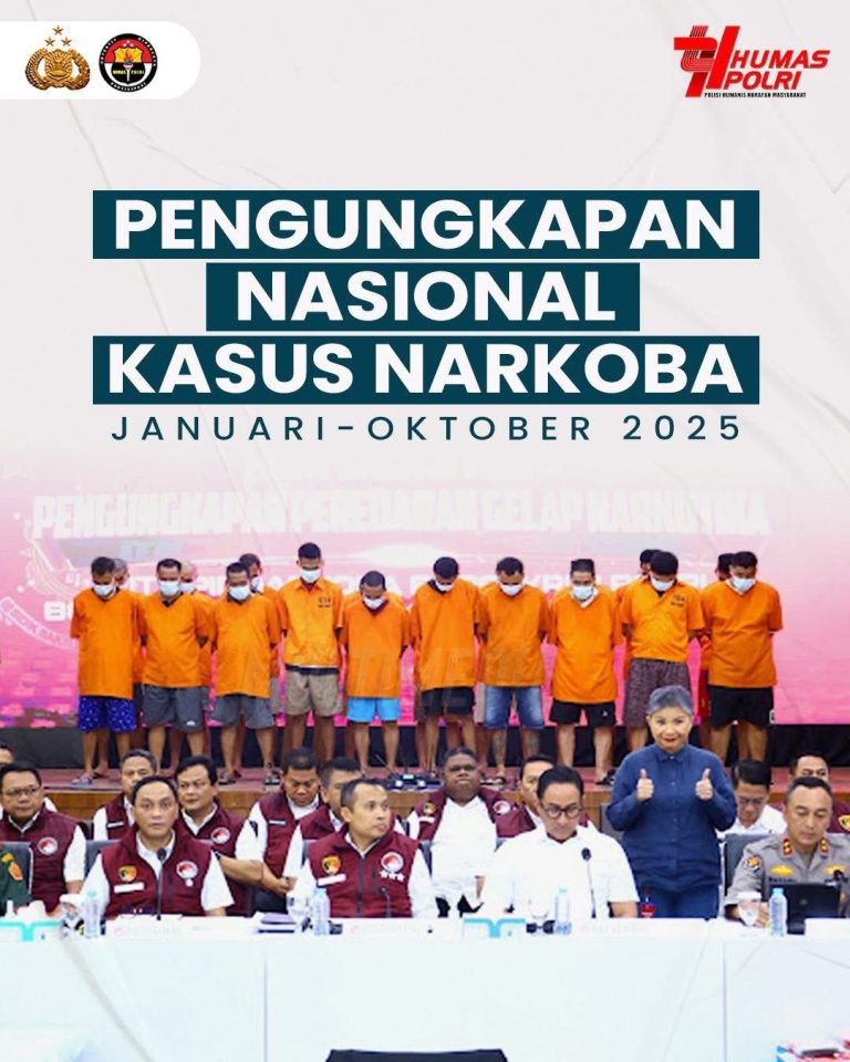 Polri Ungkap 38.934 Kasus, Sita 197 Ton Barang Bukti Januari-Oktober 2025