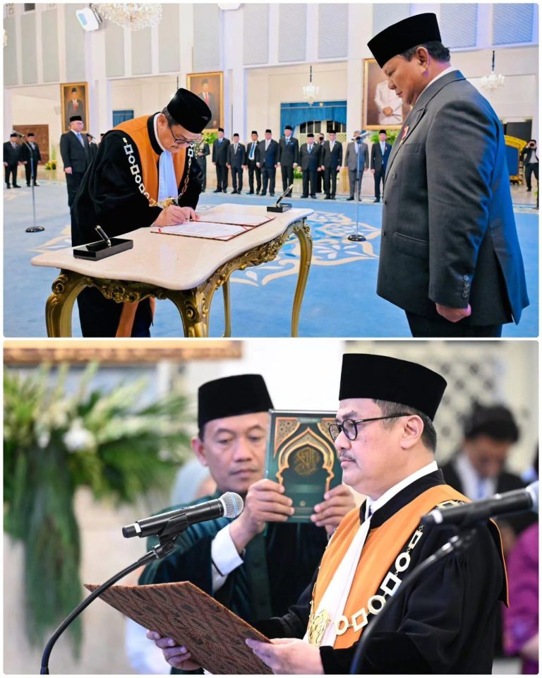 Presuden Republik Indonesia Prabowo Subianto Melantik Prof, Afif Satria sebagai Kepala Badan Riset dan Inovasi Nasional(BRIN).